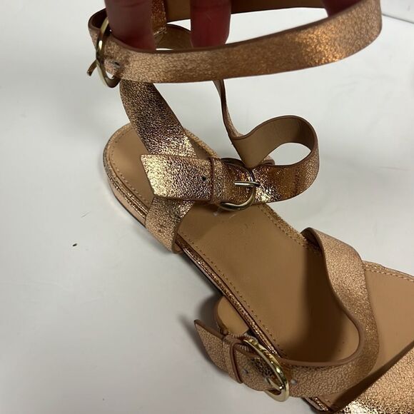J crew gladiator rose gold sandals Sz 9 - Picture 5 of 5